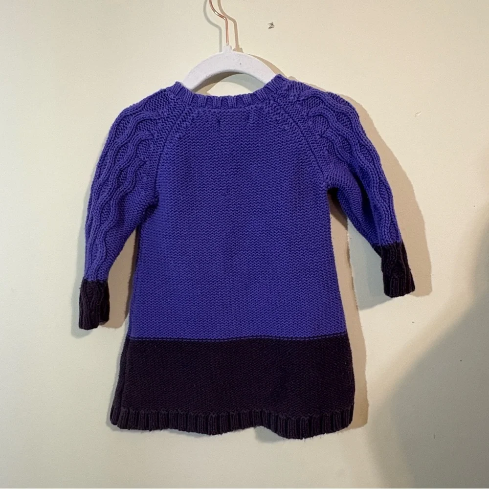 Joe Fresh Toddler Girls Cable Knit Sweater Dress 12/18 month‎ purple